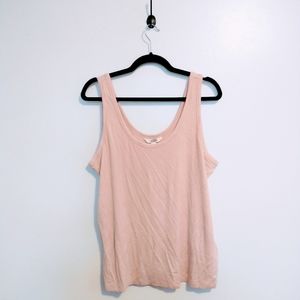 NWT Banana Republic ribbed tank top, very soft in pale pink size large